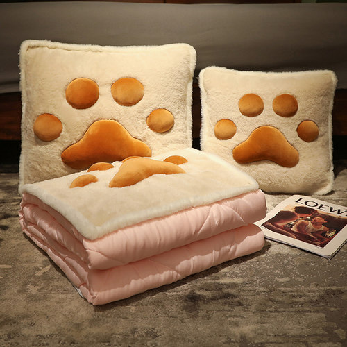 抱枕被子两用办公室折叠午睡枕头毯子二I合一汽车用靠枕靠垫车载