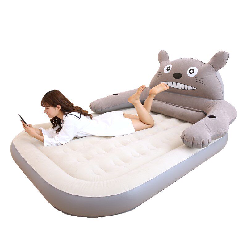 龙猫气垫床懒人床卡通可爱冲气床加大双人单人家用气W垫沙发床两