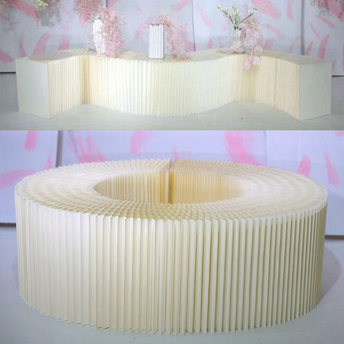 婚礼甜品台瓦楞纸 婚礼甜品桌布置道具w 婚庆蛋糕陈列架 可拉伸展