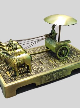 兵马俑铜车马摆件k西安特色旅游纪念品中国风金属工艺品马车礼物