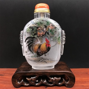 新品生肖鼻烟壶内画兽头瓶内y画纯手工绘制收藏外事送朋友长辈