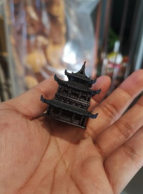钰书房假山盆景吸水石宝塔凉亭微景观装饰藏经阁V塑料古建筑模型
