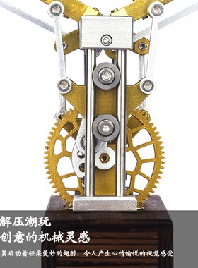 创意天使翅膀个j性复古机械自动扑翼桌面摆件家居办公室解压神器