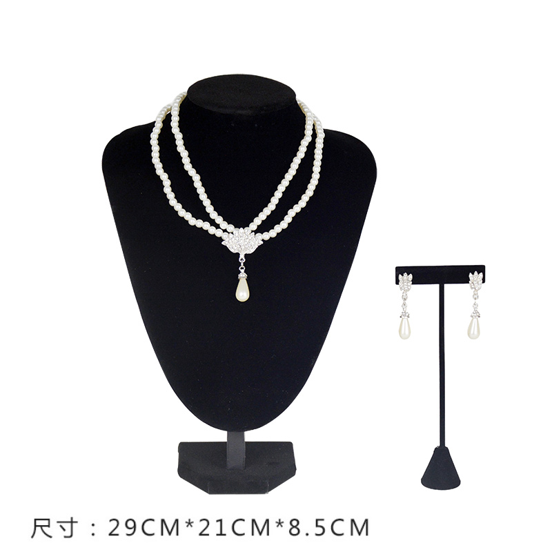 酒店公寓装饰f样板房衣帽间摆件衣柜陈列项链模特颈模展示架装饰