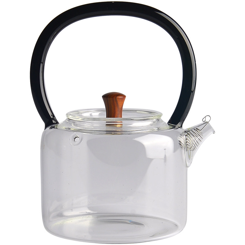 新羽手工茶具过滤耐热玻璃提梁煮茶器电陶炉烧水T泡茶壶功夫茶道