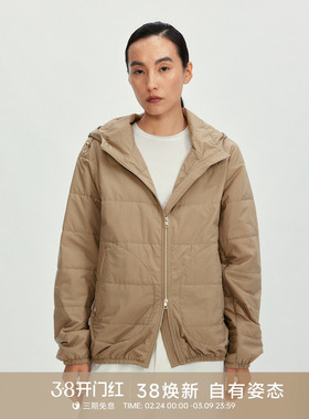 【活动】GOLDEN BARRY25冬新基础极简通勤百搭拉链连帽棉服171014