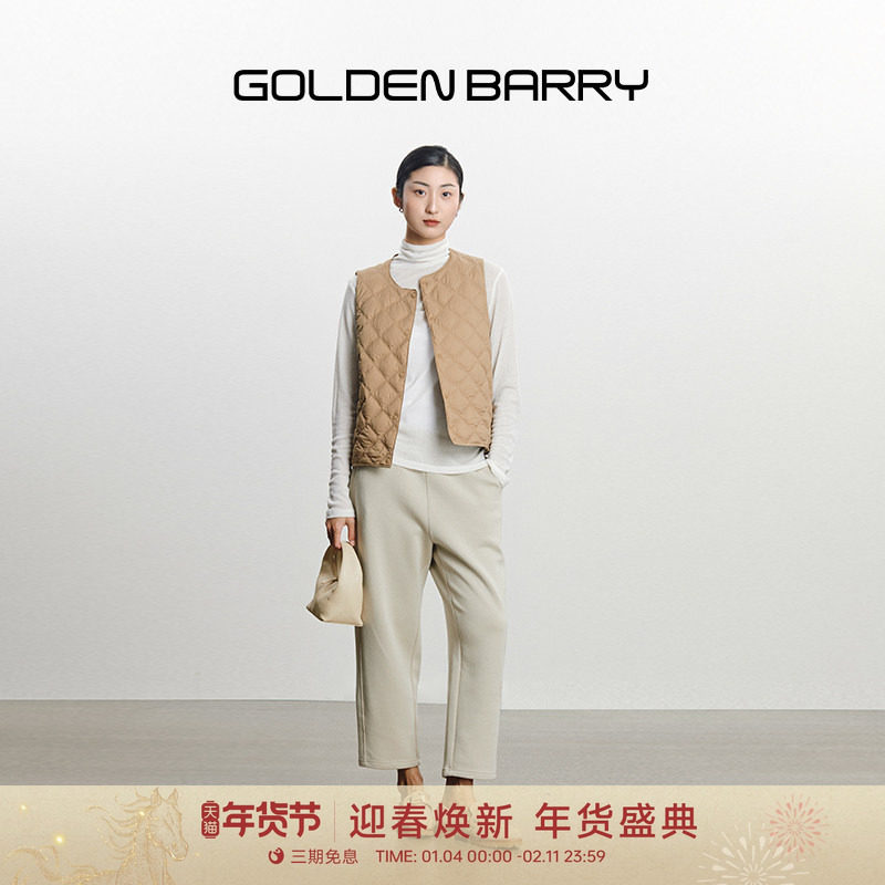 GOLDEN BARRY金和百瑞2025年冬季果冻双面绒空气层萝卜裤522005,女装/女士精品,休闲裤,淘宝优惠券,粉丝福利购,淘宝优惠卷