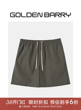 GOLDEN BARRY金和百瑞春夏基础款舒适休闲褶皱工装短裤女561094