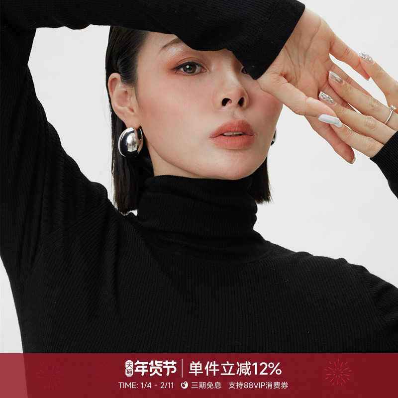 GOLDEN BARRY金和百瑞2025年冬季温柔软糯高领100羊毛毛衣241219,女装/女士精品,毛针织衫,淘宝优惠券,粉丝福利购,淘宝优惠卷