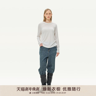 百搭打底衫 轻生活云朵T恤简约流行时尚 202495 BARRY秋季 GOLDEN