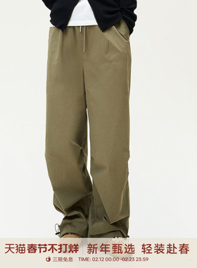 GOLDEN BARRY春宽松松弛美式休闲气质百搭100棉工装裤554013