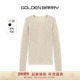 羊绒混纺 GOLDEN BARRY25秋冬经典 柔软叠穿镂空边针织衫 243113