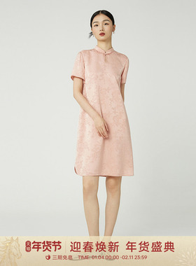 GOLDEN BARRY金和百瑞25夏精致中式短款旗袍连衣裙女裙子301311