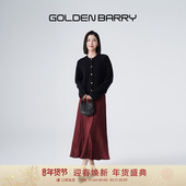 GOLDEN 243082 金属扣毛衣开衫 BARRY金和百瑞冬季 山羊绒短款