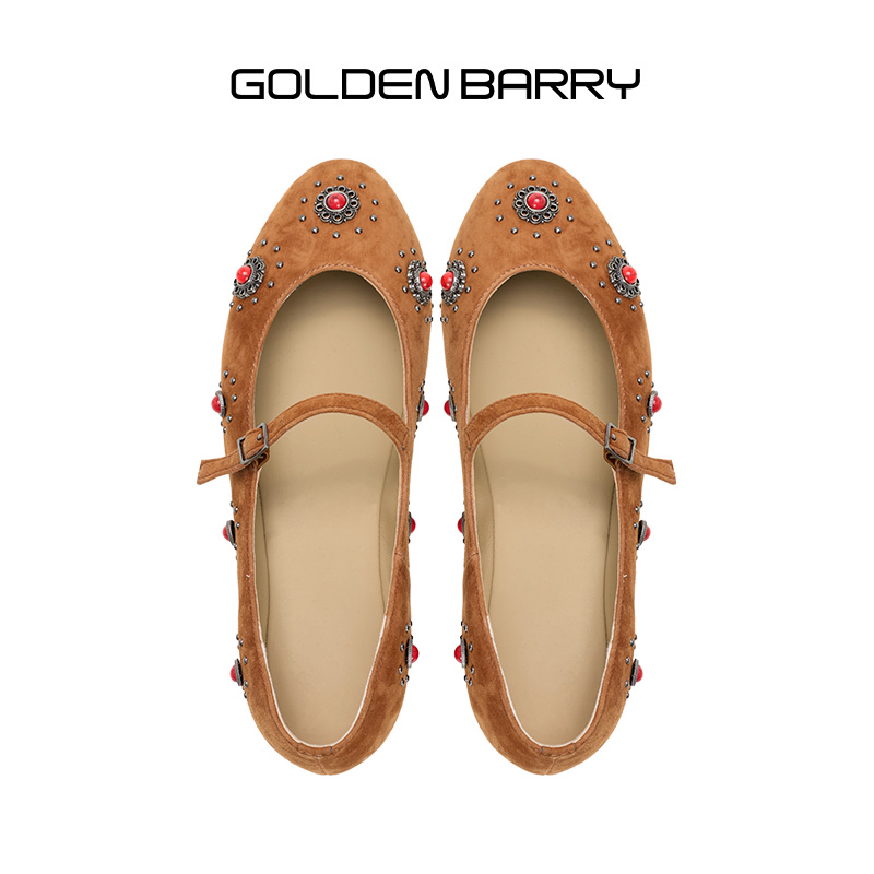 金和百瑞设计感单鞋真皮气质百搭