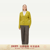243117 BARRY25秋100山羊绒简洁优雅深V领羊绒开衫 活动 GOLDEN