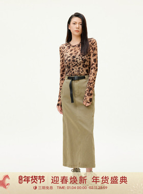 GOLDEN BARRY2025年春季美式率性分割复古牛仔工装半身裙315082