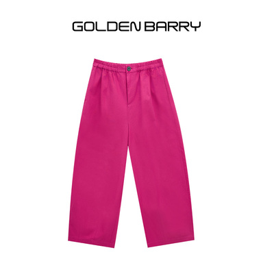 GOLDEN BARRY金和百瑞25夏新款纯色显瘦遮胯显瘦花苞裤女555097