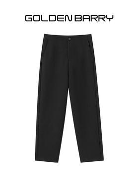 【会员】GOLDEN BARRY25冬极简休闲柔软羊毛舒适萝卜裤裤子522016