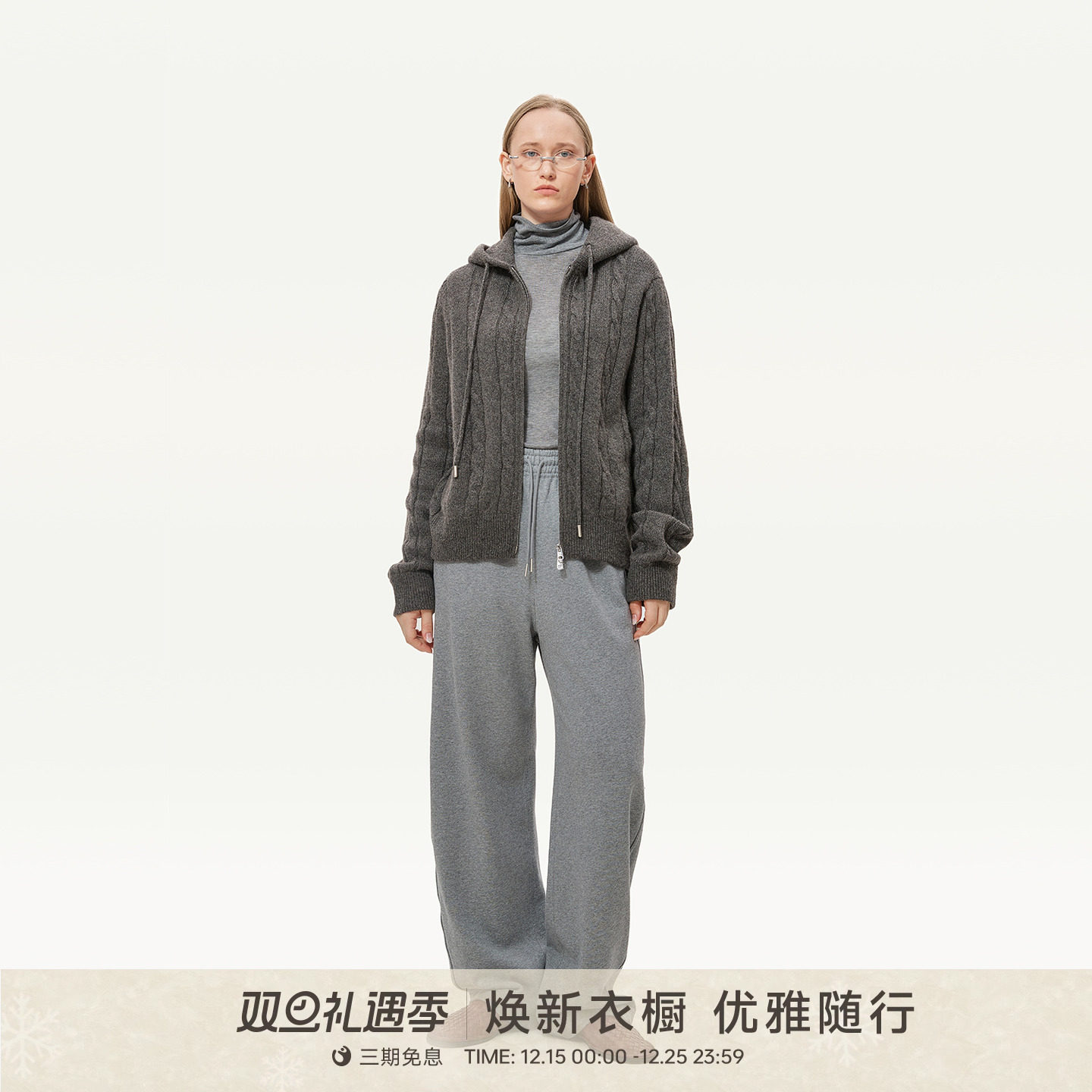 【牦牛绒羊绒】GOLDEN BARRY25秋冬老钱风保暖叠穿麻花开衫243145