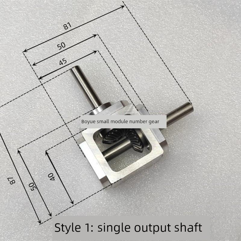 小型1:1T型十字换向器轴径8直角传动变速箱伞齿减速齿轮箱转动