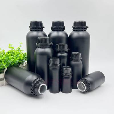 1000ml黑色铝瓶500ml防盗盖渔具铝罐1kg分装精油瓶250ml特价包邮