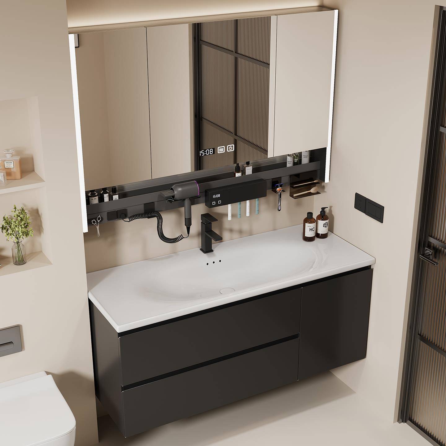 304不锈钢浴室柜卫生间洗漱台洗脸盆洗手盆柜组合鸡蛋陶瓷一体盆