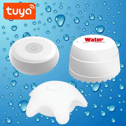 Tuya水浸探测器漏水溢水感测器涂鸦智能Wi-Fi水位ZigBee警报器