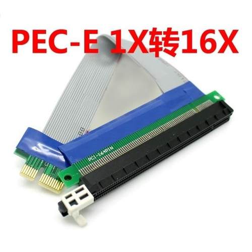 pcie1x转16x延长线 显卡专用软排线 PCI-E1x延长线 总长24CM