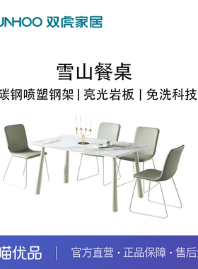 Sunhoo/双虎 ZQ-CZ-C2412C餐桌轻奢现岩板餐桌