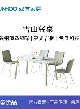 Sunhoo/双虎 ZQ-CZ-C2412C餐桌轻奢现岩板餐桌