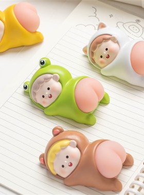 速发可爱Q弹屁屁君桌面小愈件减压治摆屁股捏捏乐玩具礼装物饰