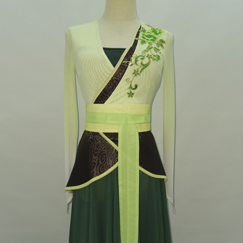 速发古典舞演出服飘逸中国风舞蹈表演服现代舞蹈服装长裙仙