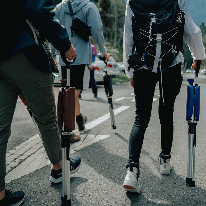 速发新款TA DA拐台达椅随身椅户外露营折叠椅便携式钓鱼椅拐杖椅