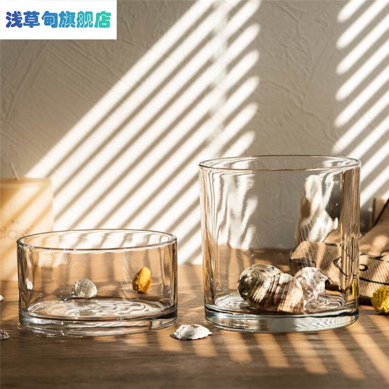 速发风信子水培瓶子简客透明厅筒玻璃花瓶摆件约直居家插花水培水