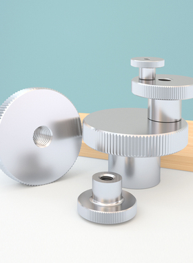 速发40不锈钢高头滚花手拧通孔螺母DI466盲M螺帽孔2.5M4M5M6M8M10