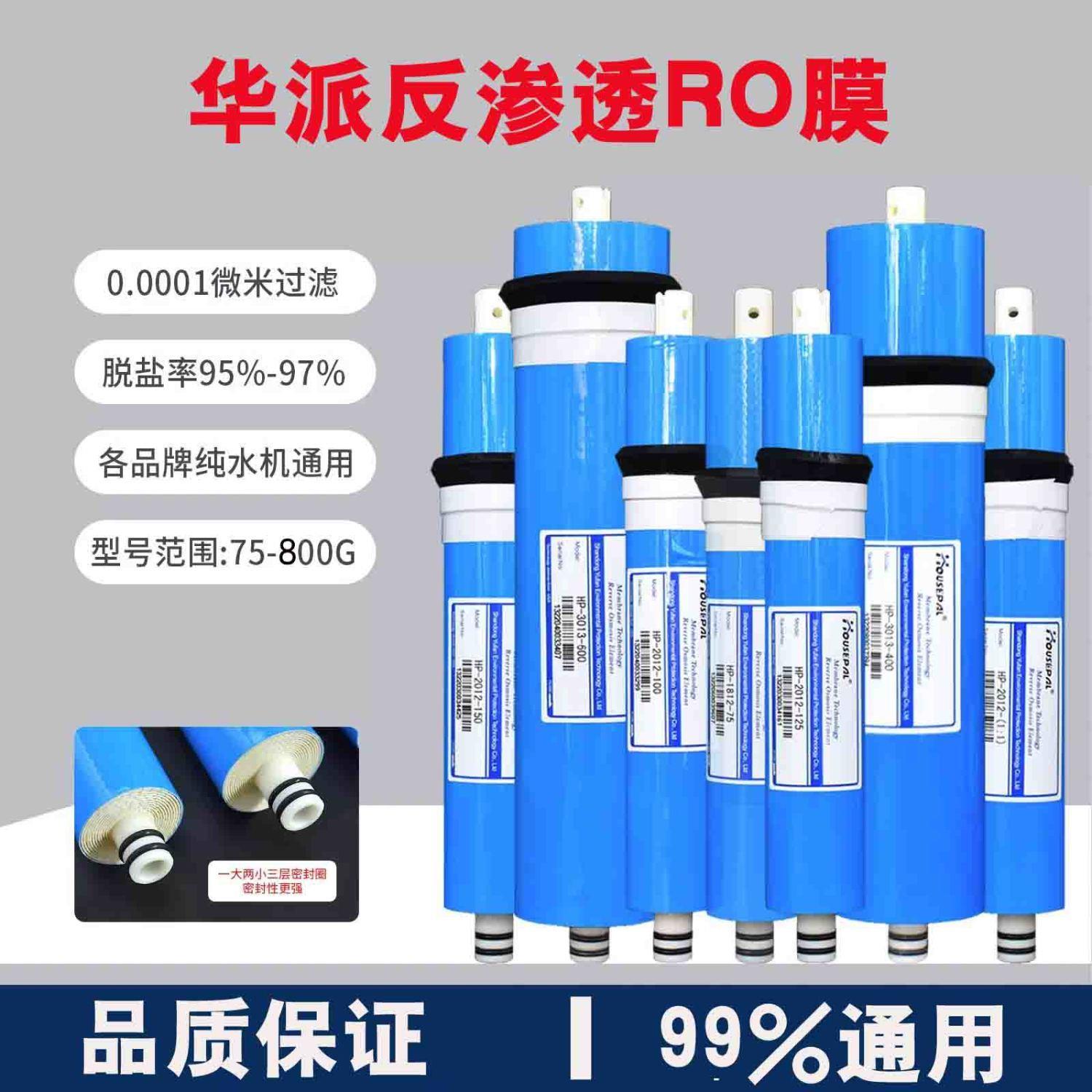华派RO膜反渗透膜50G75G100G200G300G400G600G净水器滤芯