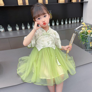 大童少女连衣裙简约时尚 亲肤超美夏潮甜美2025仙气童装 夏天服装