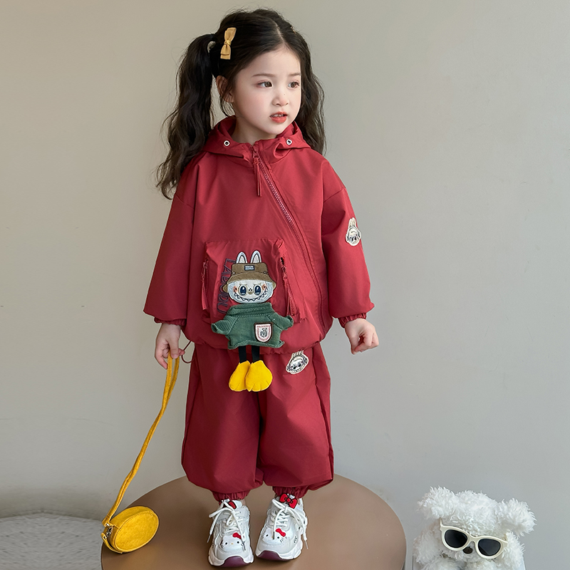 女童卫衣套装时尚流行百搭款5-6-7岁简约春秋儿童小童装女孩女生