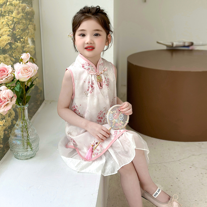女童连衣裙夏纱裙2025搭配儿童穿搭网红夏款亲肤百搭仙气简约高端