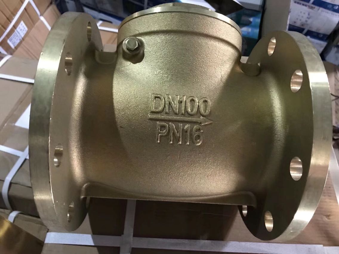 H44W-16T铜法兰止回阀旋启式铜法兰止回阀铜卧式止回阀