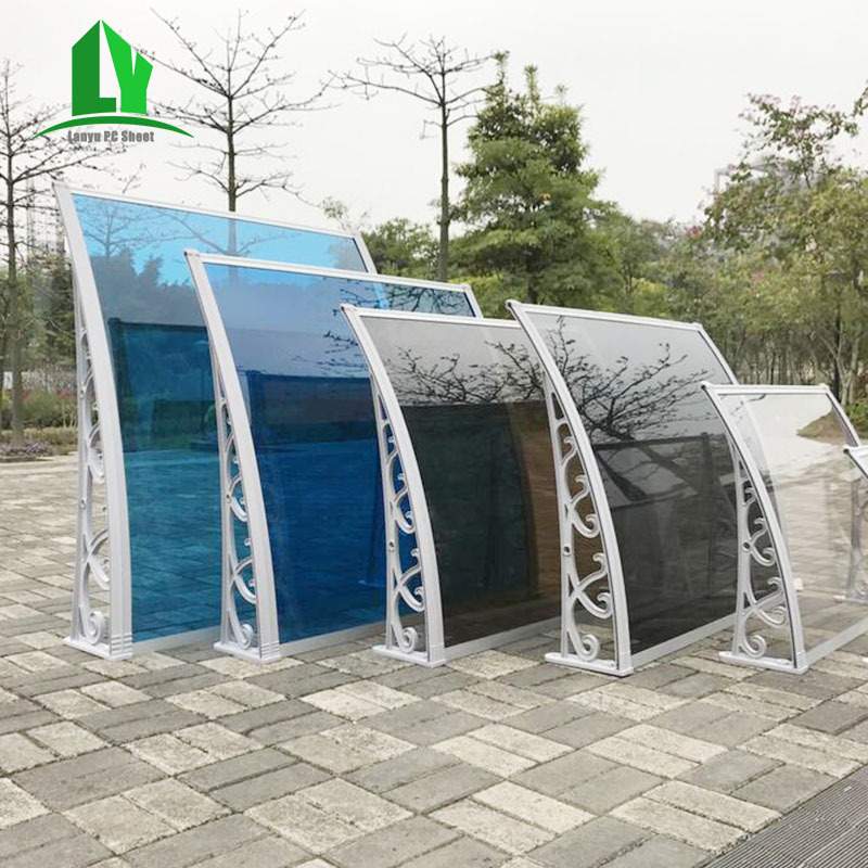 雨棚铝合金遮阳蓬蓬停车棚 别墅庭院花园阳台透明pc耐力板挡雨棚