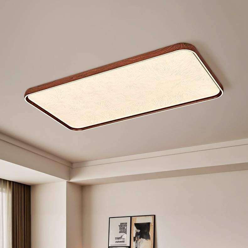 客厅吸顶灯大厅主灯中古风胡桃色长方形护眼全光谱2025新款灯具,3C数码配件,USB灯,淘宝优惠券,粉丝福利购,淘宝优惠卷