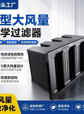 除异味厢式化学过滤器除VOC空气过滤器W型箱式活性炭除有害气体