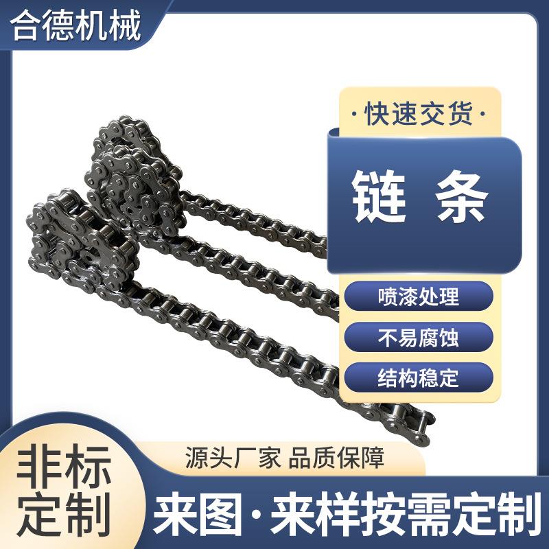 单双排链条大节距弯板传动链条工业输送不锈钢非标异形链条