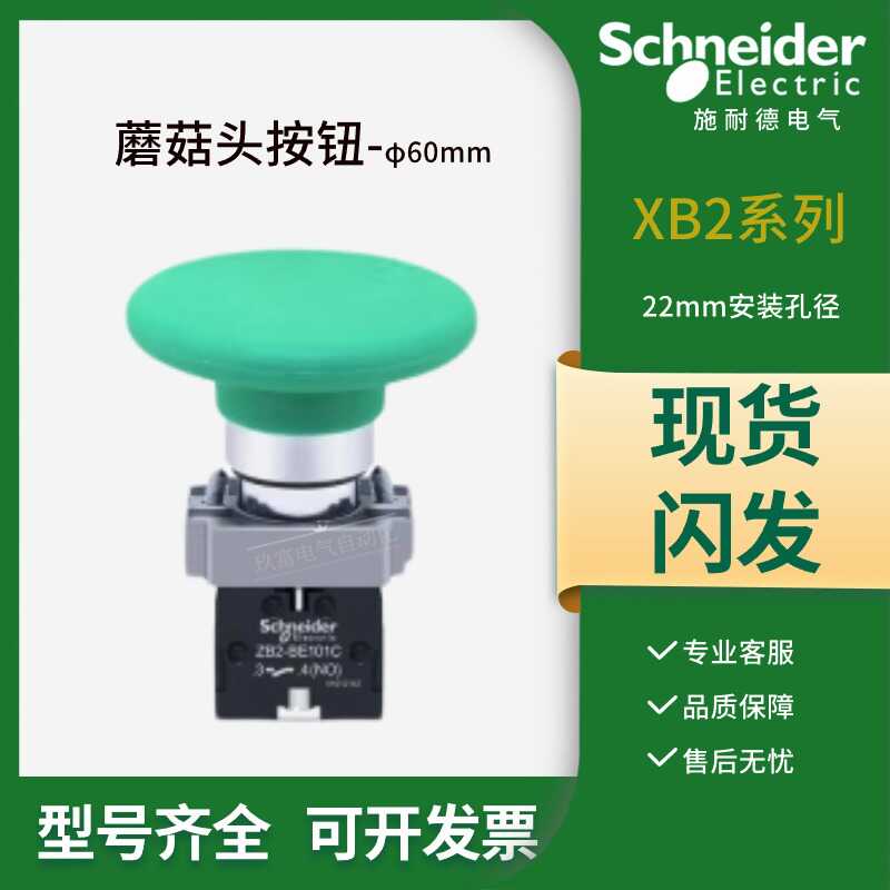 红绿黑大蘑菇头按钮施耐德自复位