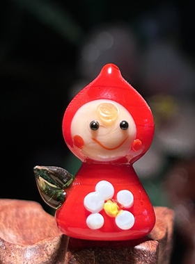 日本folkart进口手工细作烧制迷你玻璃摆件童话人物系列造景
