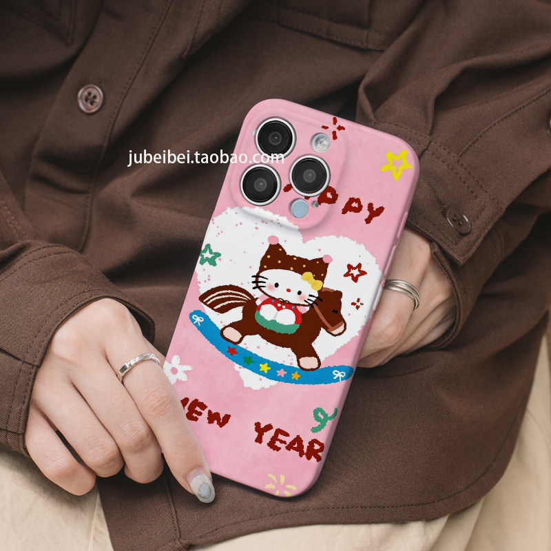 超可爱马年萌妹凯蒂猫菲林壳适用iphone17promax手机壳苹果17新款17pro卡通16promax日韩16pro潮牌16全包软壳,3C数码配件,手机保护套/壳,淘宝优惠券,粉丝福利购,淘宝优惠卷