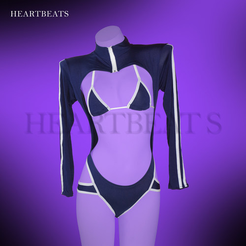 纯欲性感高腰开叉比基尼