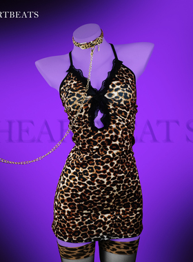 HeartBeats[小野豹]情趣睡衣cosplay性感豹纹蕾丝纯欲诱惑装